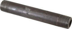 Value Collection - Schedule 80, 1/2" Diam x 5" Long Black Pipe Nipple - Threaded - Makers Industrial Supply