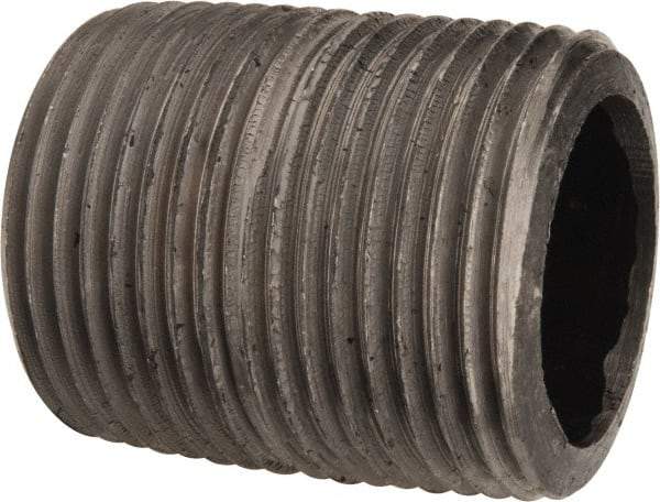 Value Collection - Schedule 80, 1" Diam Black Pipe Nipple - Threaded - Makers Industrial Supply