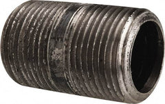 Value Collection - Schedule 80, 1" Diam x 2" Long Black Pipe Nipple - Threaded - Makers Industrial Supply