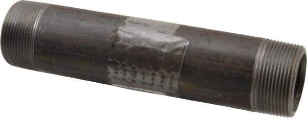 Value Collection - Schedule 80, 1-1/2" Diam x 8" Long Black Pipe Nipple - Threaded - Makers Industrial Supply