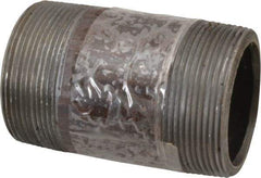 Value Collection - Schedule 80, 2" Diam x 3-1/2" Long Black Pipe Nipple - Threaded - Makers Industrial Supply