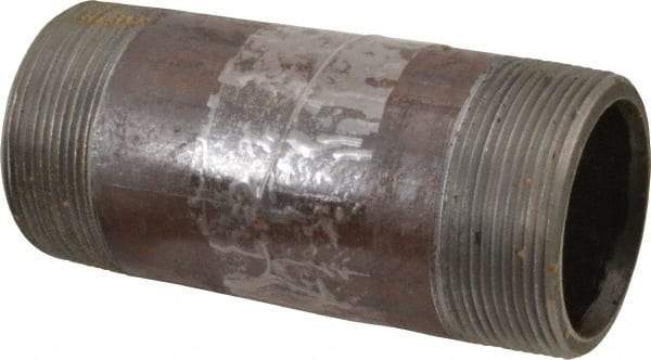 Value Collection - Schedule 80, 2" Diam x 5" Long Black Pipe Nipple - Threaded - Makers Industrial Supply