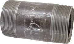 Value Collection - Schedule 80, 3" Diam x 6" Long Black Pipe Nipple - Threaded - Makers Industrial Supply