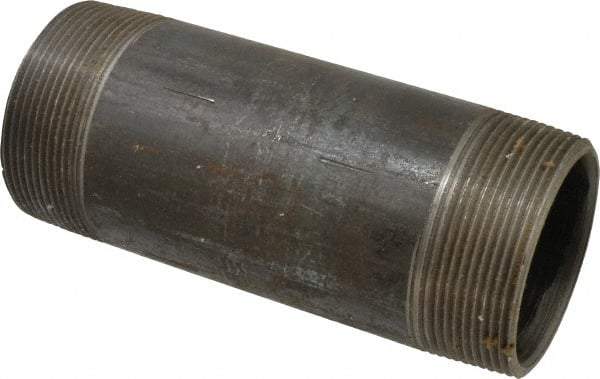 Value Collection - Schedule 80, 3" Diam x 8" Long Black Pipe Nipple - Threaded - Makers Industrial Supply