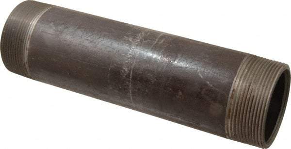 Value Collection - Schedule 80, 3" Diam x 12" Long Black Pipe Nipple - Threaded - Makers Industrial Supply