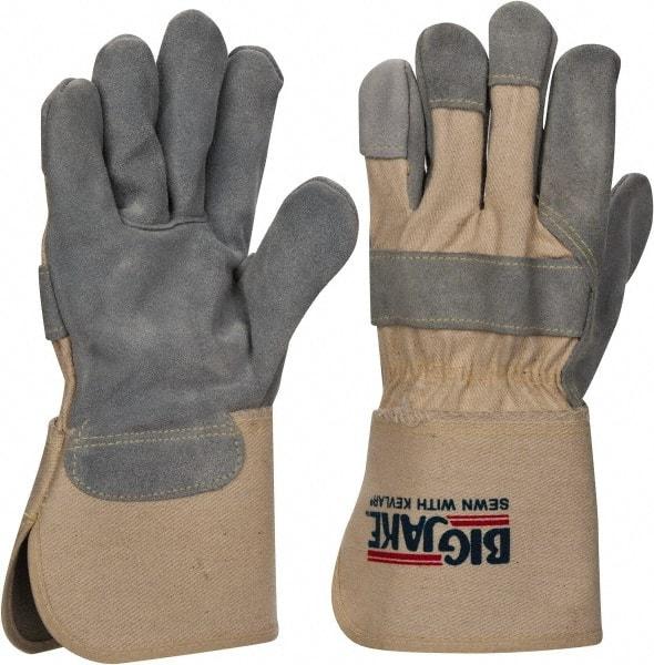 MCR Safety - Size M Cowhide General Protection Work Gloves - For General Purpose, Uncoated, Safety Cuff, Gray, Paired - Makers Industrial Supply