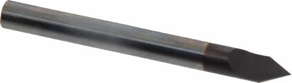 Value Collection - 1/4" Diam x 0.216" Length of Cut, 1/4" Shank Diam, 60° Included Angle, Solid Carbide, Conical Point Engraving Cutter - 2-1/2" Overall Length, Right Hand Cut, AlTiN Coated - Makers Industrial Supply