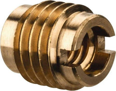 E-Z LOK - 1/4-20, Brass Knife Insert - 3/8" Drill, 1/2" Hole Diam, 1/2" Long, 0.6" Min Grip - Makers Industrial Supply