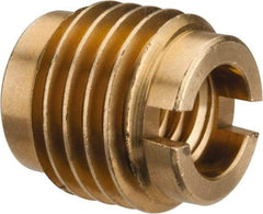 E-Z LOK - 5/16-18, Brass Knife Insert - 1/2" Drill, 1/2" Hole Diam, 5/8" Long, 3/4" Min Grip - Makers Industrial Supply