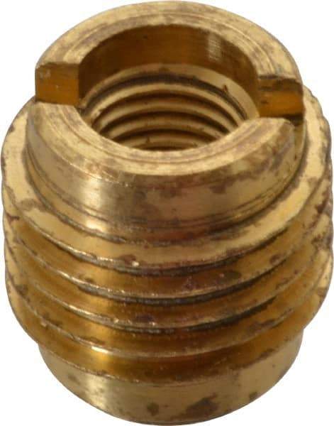 E-Z LOK - 5/16-24, Brass Knife Insert - 1/2" Drill, 1/2" Hole Diam, 5/8" Long, 3/4" Min Grip - Makers Industrial Supply