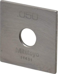 Mitutoyo - 0.05" Square Steel Gage Block - Accuracy Grade 0, Includes Certificate of Inspection - Makers Industrial Supply