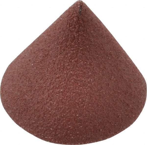 Superior Abrasives - 3/4" Diam 120 Grit 60° Included Angle Cone Center Lap - Aluminum Oxide, Fine Grade, Lock Nut Mount - Makers Industrial Supply