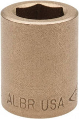 Ampco - 19/32", 1/2" Drive, Standard Hand Socket - 6 Points, 1-3/16" OAL, Aluminum Bronze - Makers Industrial Supply