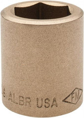 Ampco - 13/16", 1/2" Drive, Standard Hand Socket - 6 Points, 1-7/16" OAL, Aluminum Bronze - Makers Industrial Supply