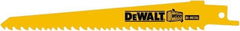 DeWALT - 6" Long x 3/4" Thick, Bi-Metal Reciprocating Saw Blade - Straight Profile, 5 to 8 TPI, Toothed Edge, Tang Shank - Makers Industrial Supply