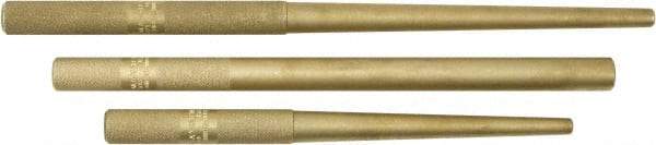 Mayhew - 3 Piece, 3/8 to 3/4", Drift Punch Set - Round Shank, Brass, Comes in Pouch - Makers Industrial Supply