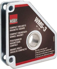 Bessey - 3-3/8" Wide x 5/8" Deep x 3-3/8" High Magnetic Welding & Fabrication Square - 48.5 Lb Average Pull Force - Makers Industrial Supply