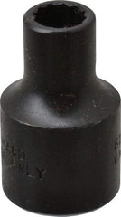 Proto - 1/4", 3/8" Drive, Standard Hand Socket - 12 Points, 1-3/32" OAL, Alloy Steel, Black Finish - Makers Industrial Supply