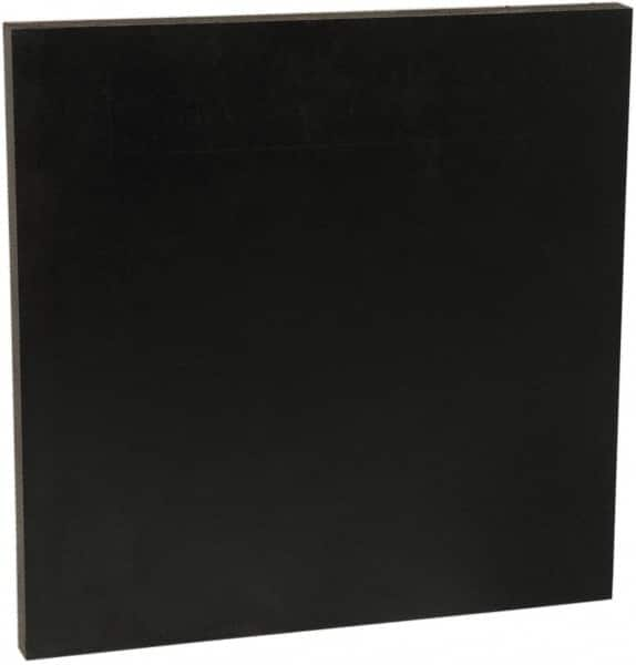 Made in USA - 1-1/2" Thick x 1' Wide x 1' Long, ABS Sheet - Black, R-105 Hardness, ±5% Tolerance - Makers Industrial Supply