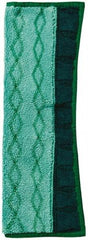 Rubbermaid - 17-1/2" Long x 12" Wide Microfiber Dust Mop Pad - Quick Connect, Green - Makers Industrial Supply