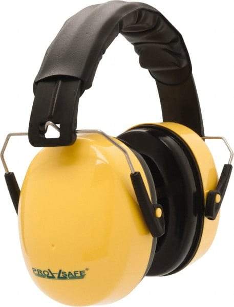 PRO-SAFE - Over the Head Yellow Foam Cushion Earmuffs - 25 NRR Rating - Makers Industrial Supply