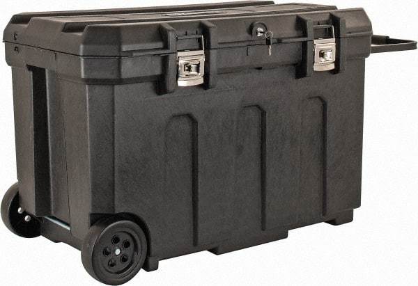 Stanley - 1 Tray Mobile Tool Chest - 23" Wide x 22-13/16" Deep x 23-1/4" High, Plastic, Black - Makers Industrial Supply