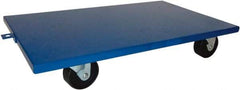 PRO-SOURCE - 2,000 Lb Capacity Steel Lip Down Dolly - 30" Long x 18" Wide, 4" Wheels - Makers Industrial Supply