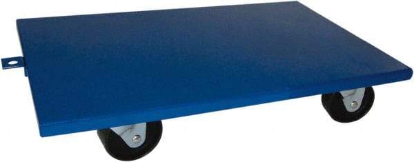 PRO-SOURCE - 1,600 Lb Capacity Steel Lip Down Dolly - 30" Long x 18" Wide, 4" Wheels - Makers Industrial Supply