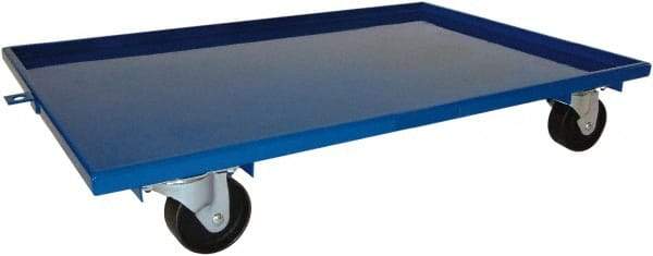 PRO-SOURCE - 1,600 Lb Capacity Steel Lip Up Dolly - 27" Long x 16" Wide, 4" Wheels - Makers Industrial Supply