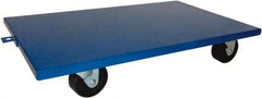 PRO-SOURCE - 2,000 Lb Capacity Steel Lip Down Dolly - 27" Long x 16" Wide, 4" Wheels - Makers Industrial Supply