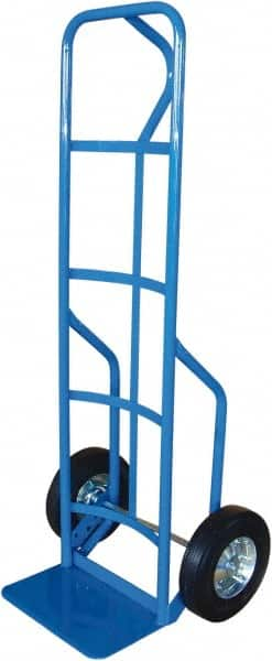 PRO-SOURCE - 800 Lb Capacity 50" OAH Hand Truck - 8 x 14" Base Plate, Loop Handle, Cast Iron, Mold-On Rubber Wheels - Makers Industrial Supply