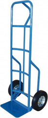 PRO-SOURCE - 800 Lb Capacity 50" OAH Hand Truck - 8 x 14" Base Plate, Loop Handle, Cast Iron, Mold-On Rubber Wheels - Makers Industrial Supply