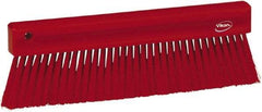 Vikan - Polyester Counter Brush - 2" Bristle Length, 11" Long x 1-1/4" Wide Head, Red - Makers Industrial Supply