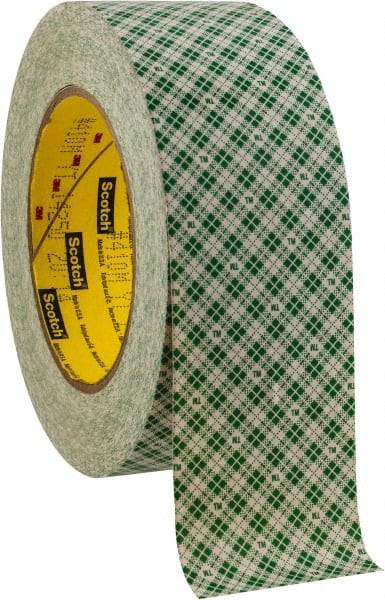 3M - 2" x 36 Yd Rubber Adhesive Double Sided Tape - 5 mil Thick, Paper Liner, Series 410M - Makers Industrial Supply