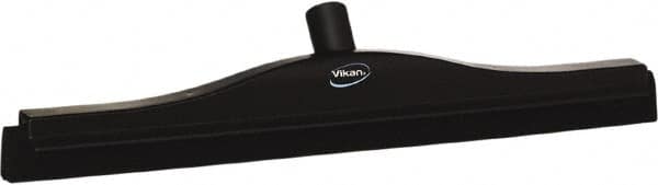 Vikan - 20" Foam Rubber Blade Bench Squeegee - Double Edge, Black, Plastic Holder - Makers Industrial Supply