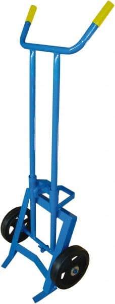 PRO-SOURCE - 1,000 Lb Load Capacity, 55 Gal Drum Hand Truck - 24-1/2" Wide x 62" High, 2 Wheels - Makers Industrial Supply