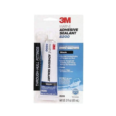 3M - 3 oz Tube Black Polyurethane Marine Adhesive Sealant - 190°F Max Operating Temp, 48 hr Tack Free Dry Time - Makers Industrial Supply