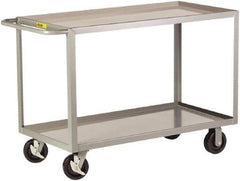 Little Giant - 3,600 Lb Capacity, 30" Wide x 65-1/2" Long x 36" High Shelf Cart - 2 Shelf, Steel - Makers Industrial Supply