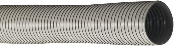 Flexaust - 6" ID, 4.411 Hg Vac Rating, 2.5 psi, PVC Vacuum & Duct Hose - 25' Long, Gray, 15" Bend Radius, -10 to 150°F - Makers Industrial Supply