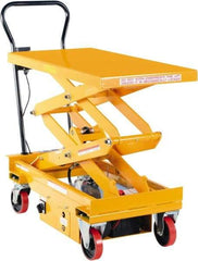 Vestil - 1,000 Lb Capacity Electric Scissor Elevating Cart - 19-1/2" to 63-3/4" Lift Height, 39-3/4" Platform Length x 20-1/2" Platform Width - Makers Industrial Supply