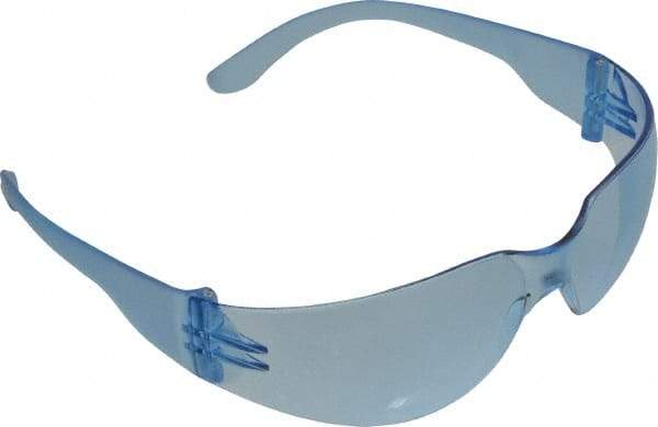 PRO-SAFE - Light Blue Lenses, Frameless Safety Glasses - Scratch Resistant, Polycarbonate Frame, Size Universal, Wrap Around - Makers Industrial Supply