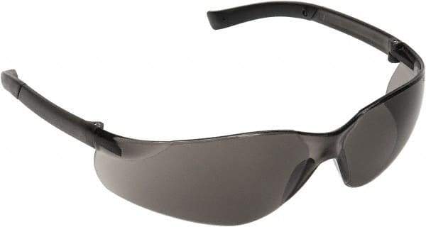 PRO-SAFE - Gray Lenses, Frameless Safety Glasses - Scratch Resistant, Gray Polycarbonate Frame, Size Universal, Wrap Around - Makers Industrial Supply