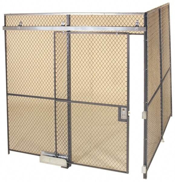 Folding Guard - 20' Long x 10" Wide, Woven Wire Room Kit - 2 Walls - Makers Industrial Supply