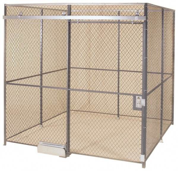 Folding Guard - 20' Long x 10" Wide, Woven Wire Room Kit - 4 Walls - Makers Industrial Supply