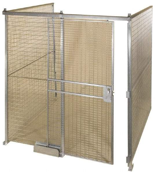 Folding Guard - 12' Long x 8" Wide, Welded Wire Room Kit - 3 Walls - Makers Industrial Supply