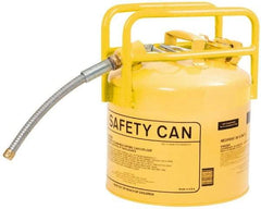 Eagle - 5 Gal Galvanized Steel Type II DOT Safety Can - 15-3/4" High x 12-1/2" Diam, Yellow - Makers Industrial Supply