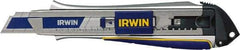 Irwin - Snap Utility Knife - Silver & Blue Handle - Makers Industrial Supply