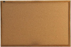 Quartet - 36" Wide x 24" High Open Cork Bulletin Board - Natural (Color) - Makers Industrial Supply