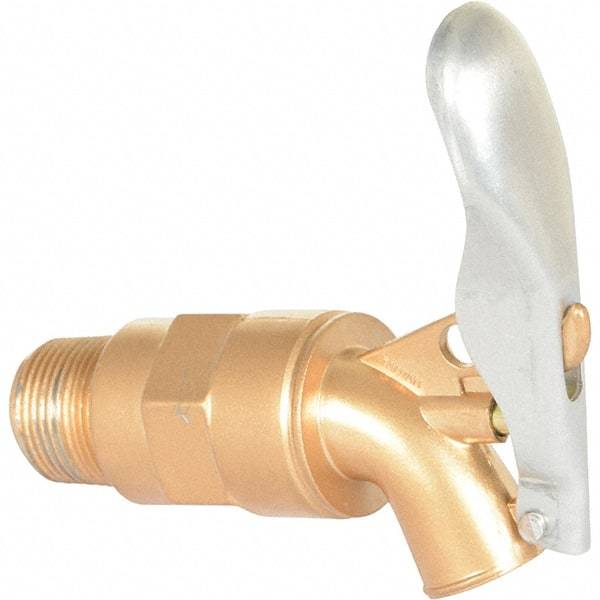 Vestil - 3/4" NPT Aluminum Adjustable Drum Faucet - 4" Long Extension - Makers Industrial Supply