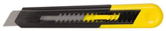 Stanley - Snap Utility Knife - 4.33" Blade, Yellow Handle, 1 Blade Included - Makers Industrial Supply